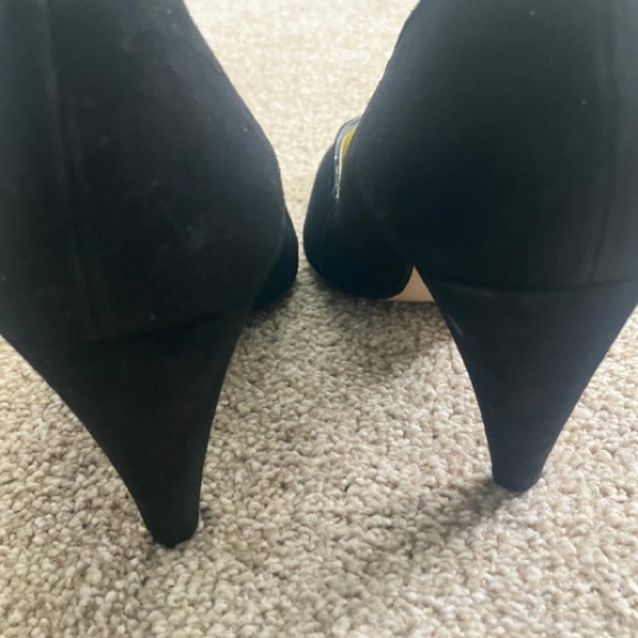 Walter Steiger Black Velour Pointed Toe Pumps Size 81/2 B - Picture 5 of 6